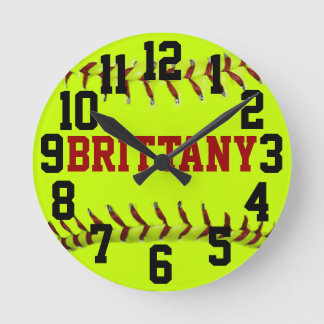 Reloj de pared personalizado del softball