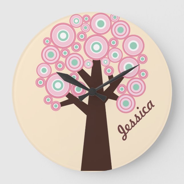 Reloj de pared personalizado - Diseño de árbol ret (Anverso)