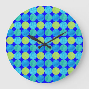 Reloj de pared personalizado: lunas azules sobre e