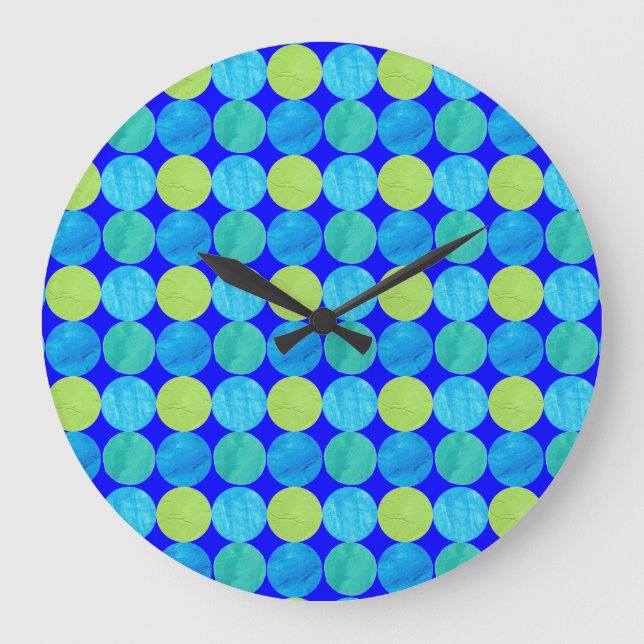 Reloj de pared personalizado: lunas azules sobre e (Anverso)