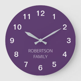 Reloj de pared personalizado minimalista de color