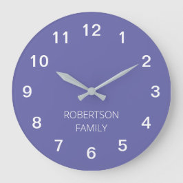 Reloj de pared personalizado minimalista lavanda p
