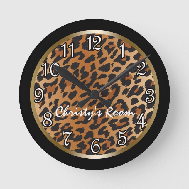 Reloj de pared personalizado oro negro del (Anverso)