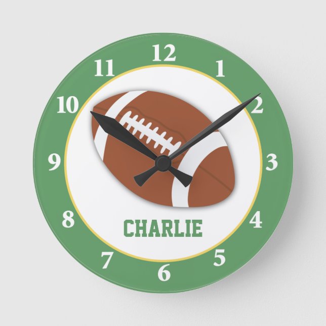 Reloj de pared personalizado para deportes de fútb (Anverso)
