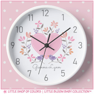 Reloj de pared personalizado para habitación de ni