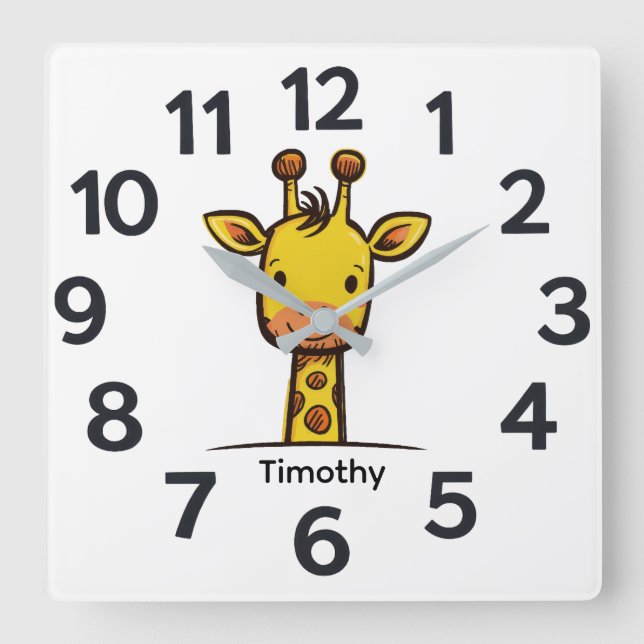 Reloj de pared personalizado para niños (Anverso)