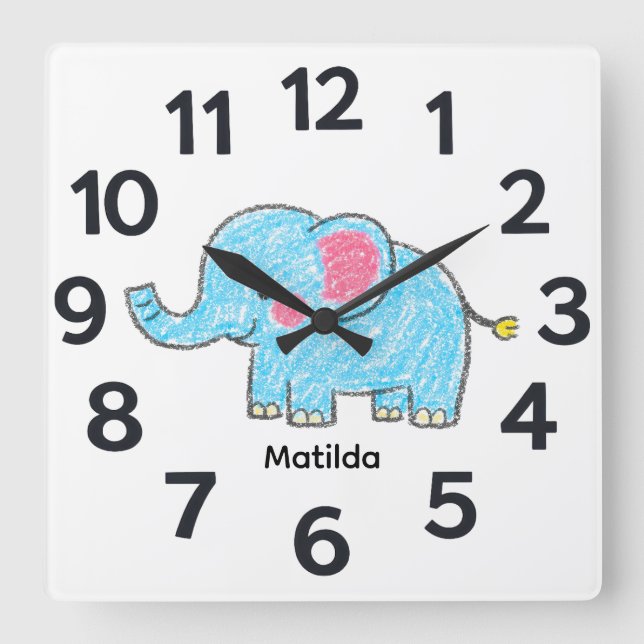 Reloj de pared personalizado para niños (Anverso)
