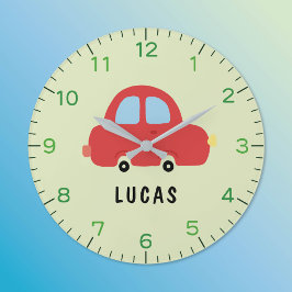 Reloj de pared personalizado para niños Cochecito