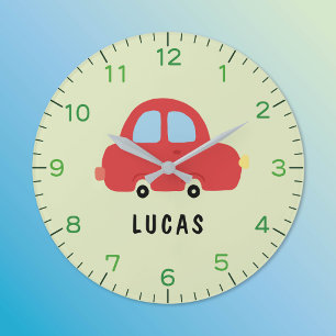 Reloj de pared personalizado para niños Cochecito