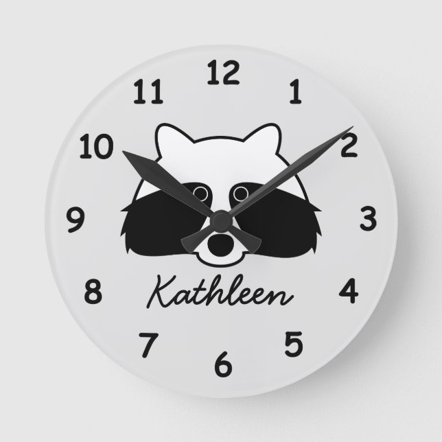Reloj de pared personalizado para niños con un mon (Anverso)