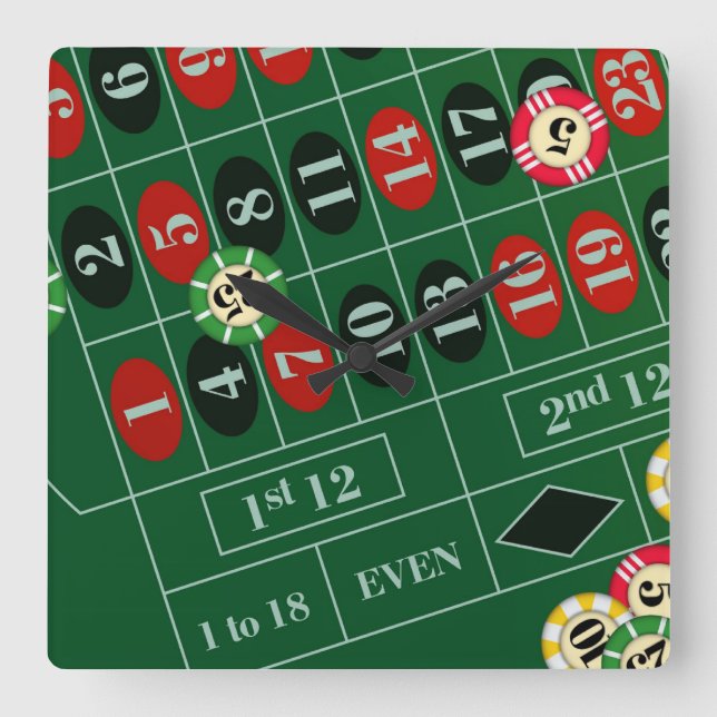 Reloj de pared Personalizado Roulette (Anverso)