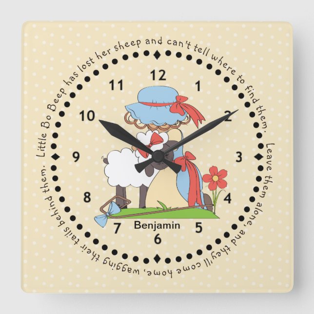 Reloj de pared pesimista de Little Bo (Anverso)