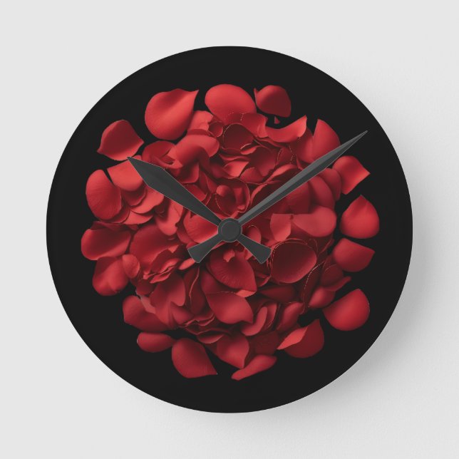 Reloj de Pared Pétalos de Rosa (Anverso)