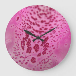 Reloj de pared petonal rosado Foxglove