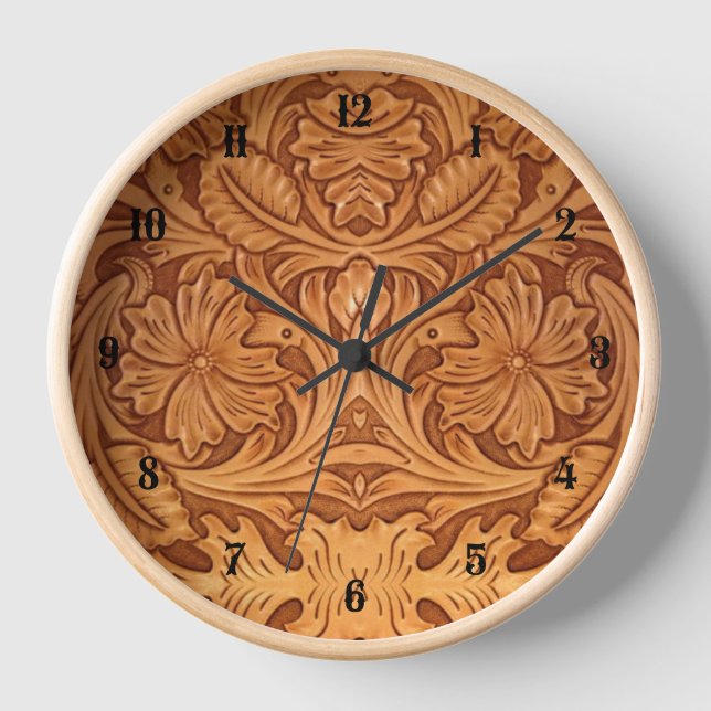 Reloj De Pared Pieza rústica de estilo suroeste (Anverso)