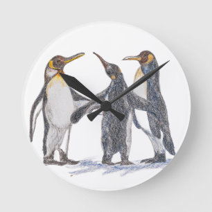 Reloj de pared pingüino