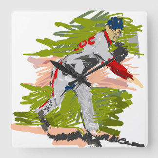Reloj de Pared Pitcher Lanzando la Pelota