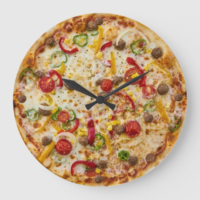Reloj de pared Pizza (Anverso)