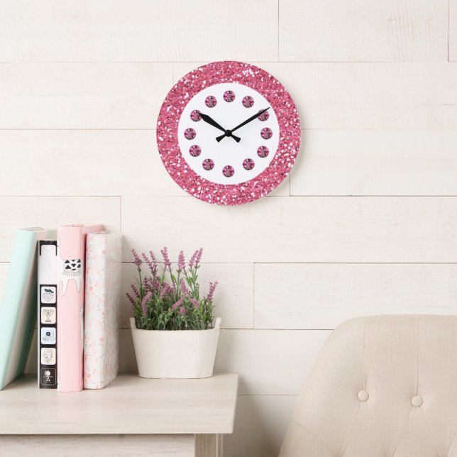 Reloj de pared plegable rosado (Sala de lectura)