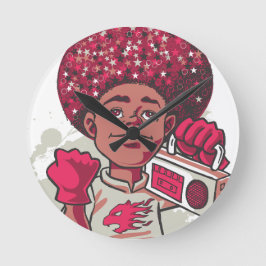 Reloj de pared – Poder JUVENIL Afro y Boombox Urba