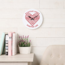 Reloj de pared Positive Vibes Positive Life