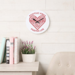 Reloj de pared Positive Vibes Positive Life