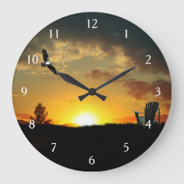 Reloj de pared pradera amarillo con cresta de sol 