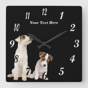 Reloj de pared precioso de los perritos de Jack