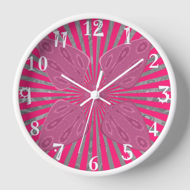 Reloj De Pared Pretty Vivid Pink Beautiful amazing edgy cool art (Anverso)