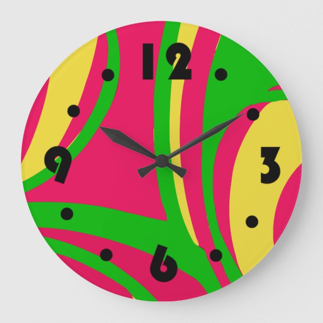 Reloj de pared psicodélico Groovy (Anverso)