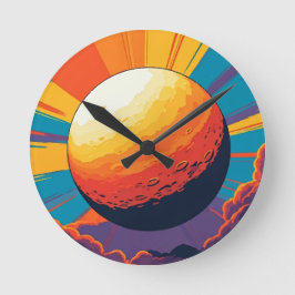 Reloj de pared puesta de sol celestial