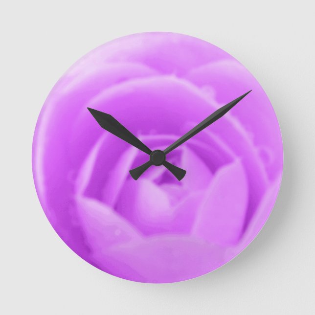 Reloj de pared púrpura de Camellia (Anverso)