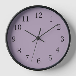 Reloj de pared púrpura pastel redondo (medio)