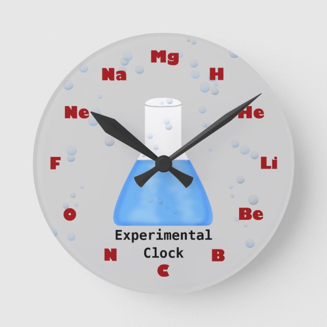 Reloj de pared química — Reloj experimental (Anverso)