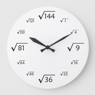 Reloj de pared raíz cuadrado (blanco/negro)
