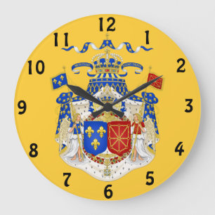 Reloj de pared real francés del escudo de armas