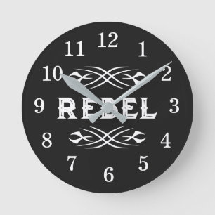 Reloj de pared rebelde personalizado con franjas d
