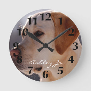 Reloj de pared recuperador de labrador personaliza