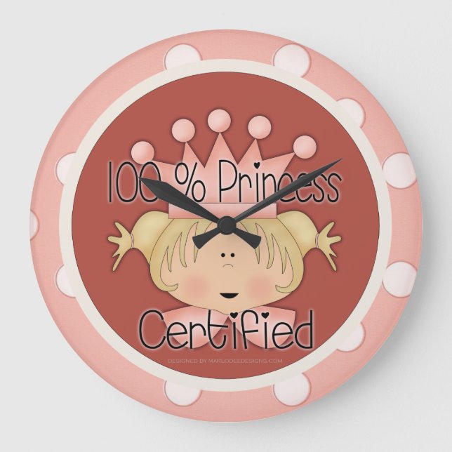 Reloj de pared redonda con certificación Princess  (Anverso)