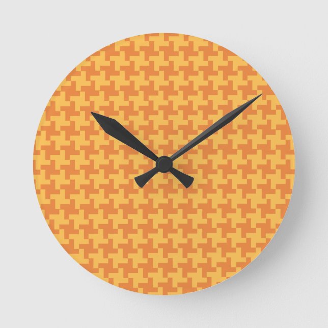 Reloj de pared redonda, control de galga Naranja (Anverso)