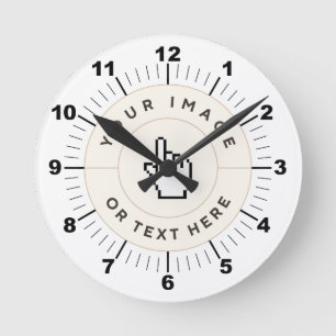 Reloj de pared redonda de 8" - Personalizado (añad