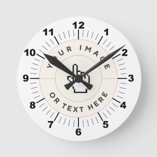 Reloj de pared redonda de 8" - Personalizado (añad