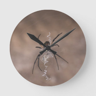 Reloj de pared redonda de araña
