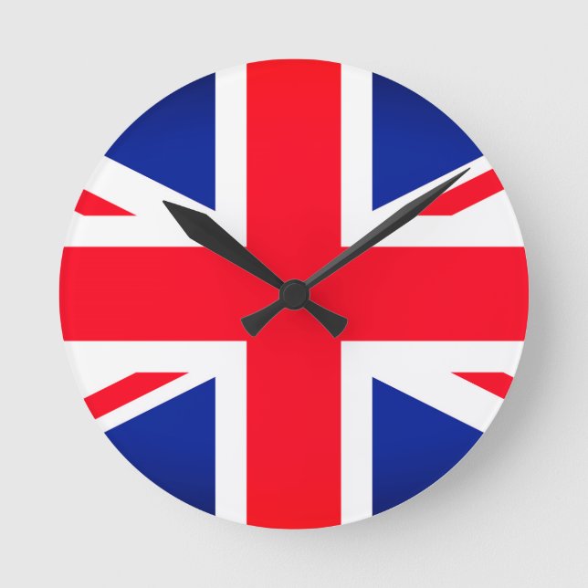Reloj de pared redonda de bandera de la unión (Anverso)