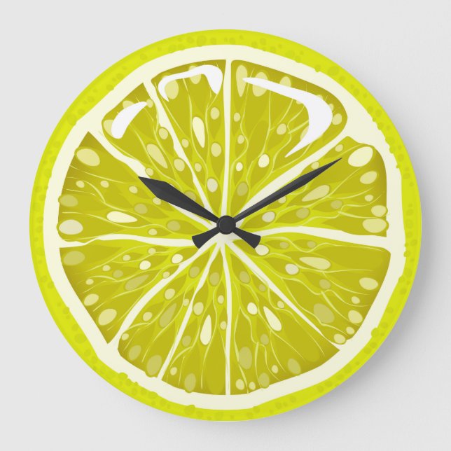 Reloj de pared redonda de cal de jugo (Anverso)