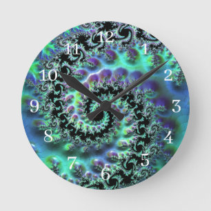 Reloj de pared redonda de descubrimiento de Mandel