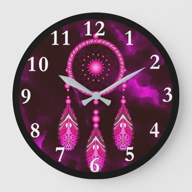 Reloj de pared redonda de Dream Catcher (Anverso)