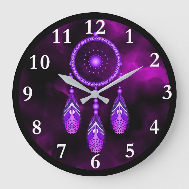 Reloj de pared redonda de Dream Catcher (Anverso)