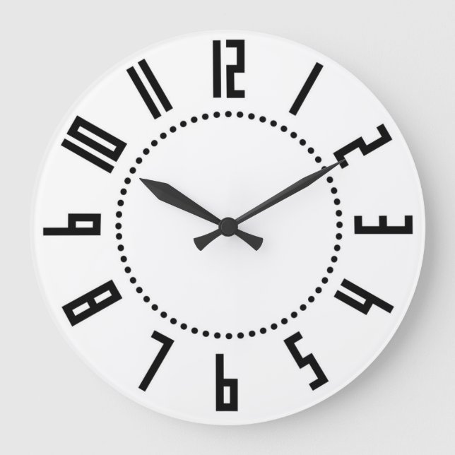Reloj de pared redonda de estilo Art Déco (Anverso)