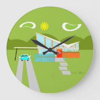 Reloj de pared redonda de la casa de resortes de p